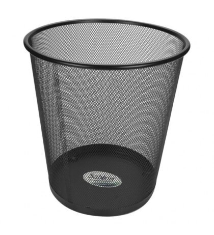 CESTO BASURA AZOR SABLON MALLA REDONDO NEGRO
