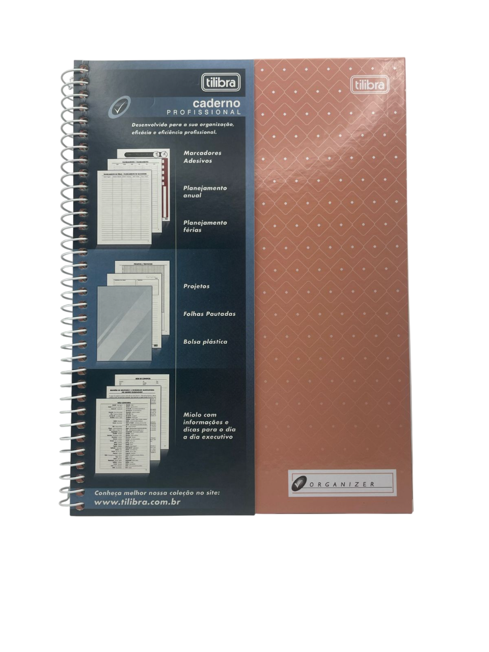 CUADERNO PASTA DURA ACCO CON ESPIRAL ORGANIZ FEM DE RAYA 100 HOJAS