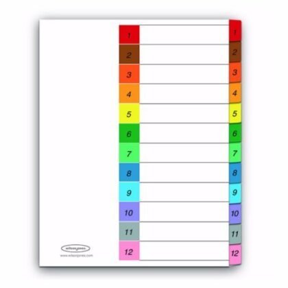 SEPARADOR WILSON JONES 12 DIVISION CON NUM