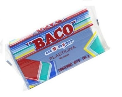 PLASTILINA MARQUETA BACO B-180 AZUL CLAR