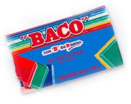 PLASTILINA MARQUETA BACO B-180 AZUL OSC