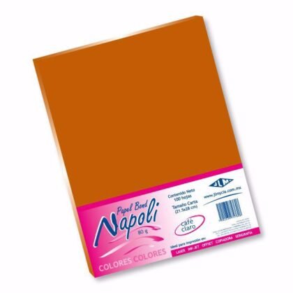 PAPEL BOND NAPOLI-NAPOL TAMAÑO CARTA 80G CAFE CLARO