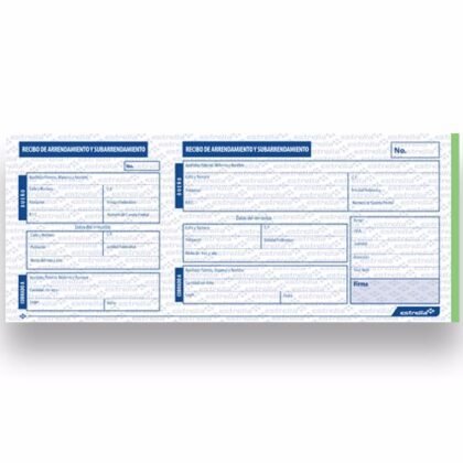 BLOCK RECIBO DE RENTA ESTRELLA 50H