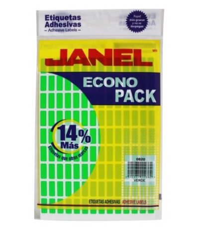 ETIQUETA JANEL ECO NO.4 VD 8X20 CON 1008