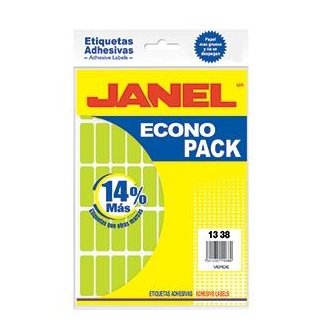ETIQUETA JANEL ECO NO.6 VD 13X38 CON 400