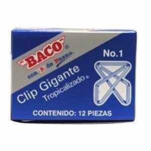 CLIP GIGANTE ZINCADO BACO NO.1 CON 12