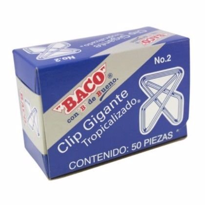 CLIP GIGANTE ZINCADO BACO NO.2 CON 50
