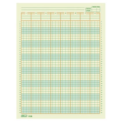 BLOCK TABULAR 8 COL PRINTAFORM CARTA 50H