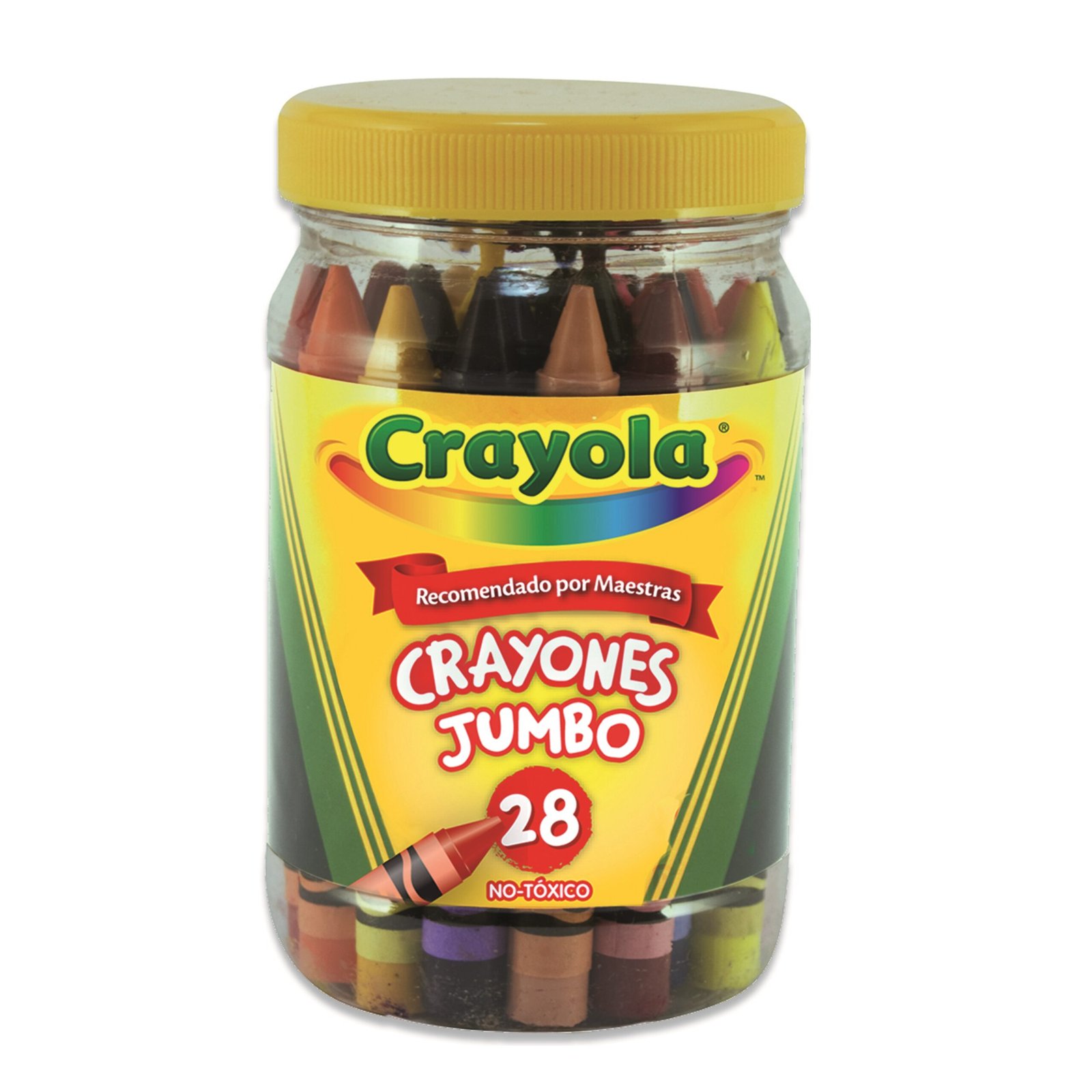 CRAYONES CRAYOLA JUMBO REDONDO BOTE CON 28