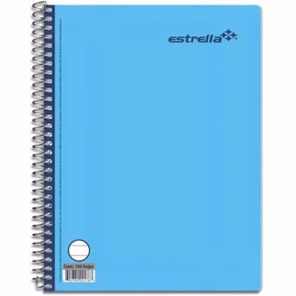 CUADERNO FRANCES CON ESPIRAL ESTRELLA CUADRO CHICO 100 HOJAS