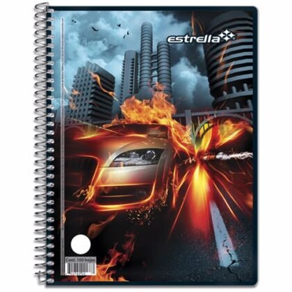 CUADERNO FRANCES CON ESPIRAL ESTRELLA BLANCO 100 HOJAS