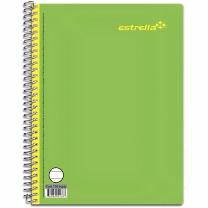 CUADERNO FRANCES CON ESPIRAL ESTRELLA RAYA 100 HOJAS