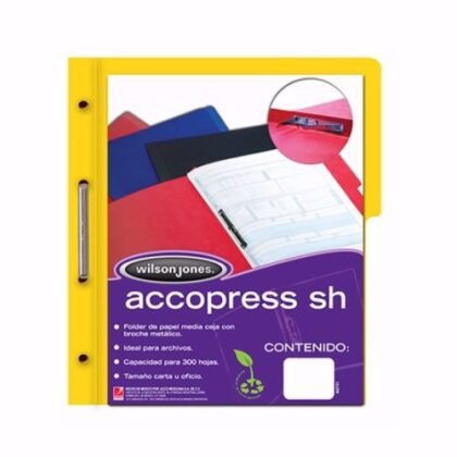 FOLDER CON BROCHE TAMAÑO CARTA ACCOPRESS AMARILLO