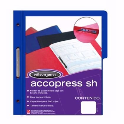 FOLDER CON BROCHE TAMAÑO CARTA ACCOPRESS AZUL FUERTE
