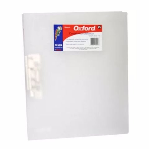 FOLDER CON PALANCA POLI OXFORD 212 TAMAÑO CARTA BLANCO