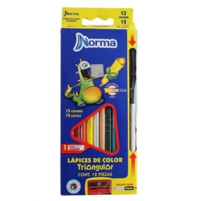 LÁPICES COLORES NORMA TRIANGULAR CON 12