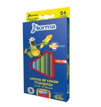 LÁPICES COLORES NORMA TRIANGULAR CON 24