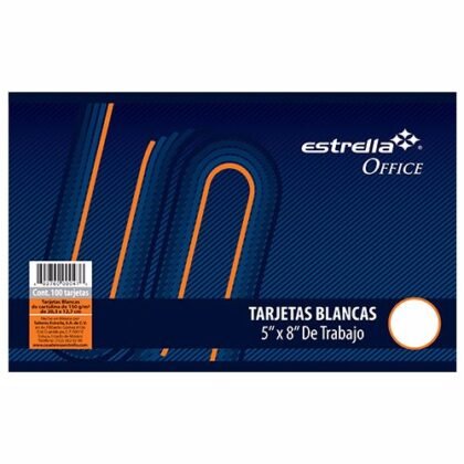 TARJETA ESTRELLA 5X8 TRABAJO BC CON 100