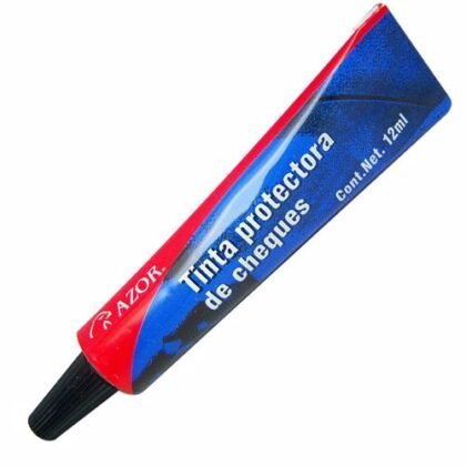 TINTA PROTECTORA DE CHEQ AZOR 12ML AZUL