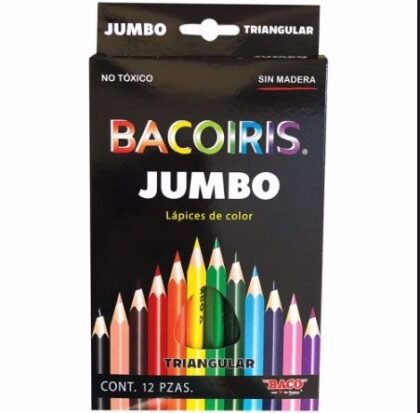 COLORES BACOIRIS TRIANGULARES JUMBO CON 12 PZS