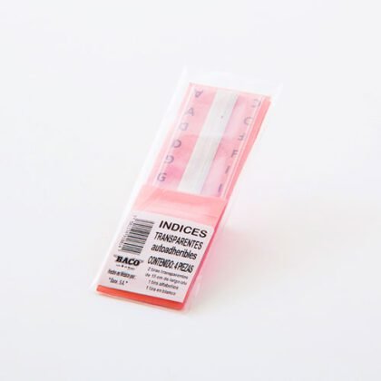INDICES TRANSP AUTOADHERIBLE BACO CON 4 PZ