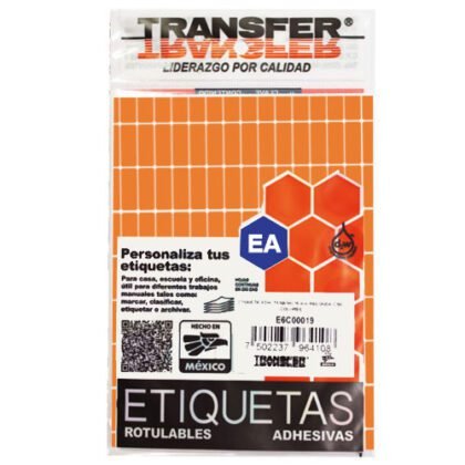 ETIQUETA TRANSFER B NO.33 NARANJA 38X25C/175