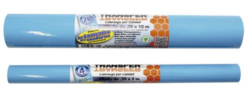 PLASTICO ADHERIBLE TRANSFER 35CMX1MT AZUL CELESTE