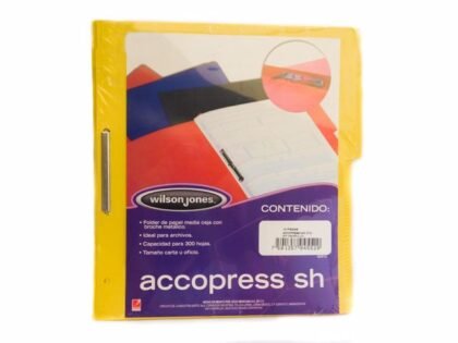 FOLDER CON BROCHE TAMAÑO OFICIO ACCOPRESS AMARILLO