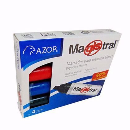 PLUMÓN PARA PIZARRON AZOR ALUMINIO MAGISTRAL CON 4