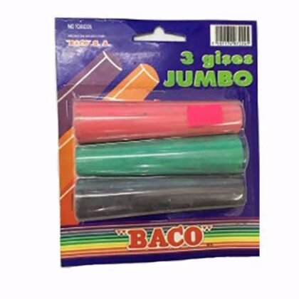 GISES BACO COLORES MOLDEADO JUMBO BL CAJA CON 3