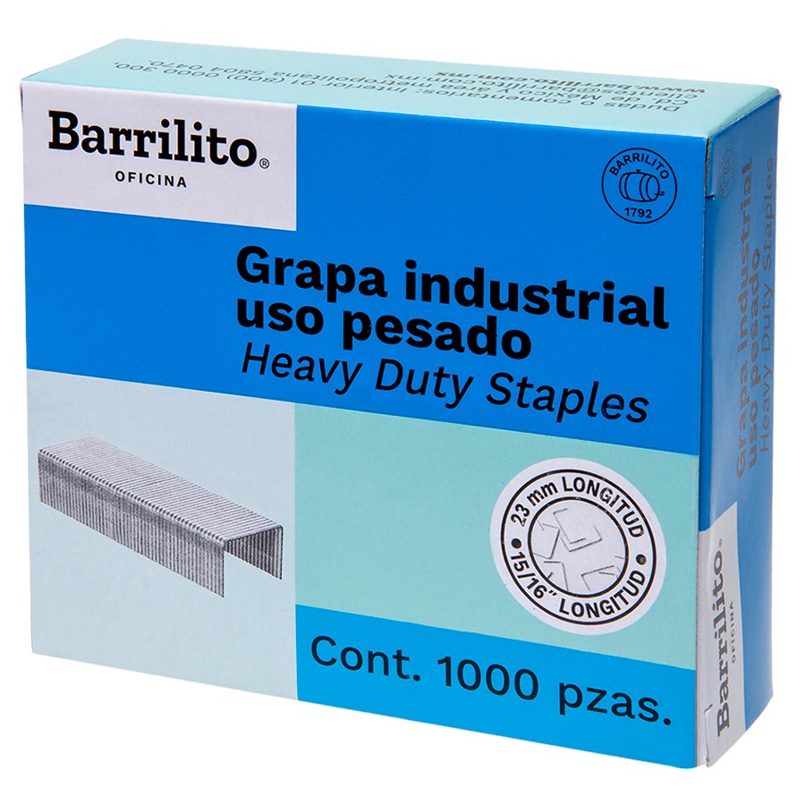 GRAPAS BARRILITO 15/16 23/23 CON 1000, ENGRAPA HASTA 210 HOJAS
