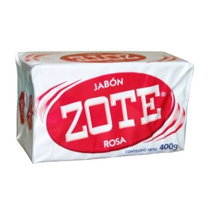 JABÓN EN BARRA ROSA, ZOTE DE 400 G