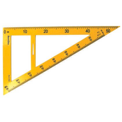 ESCUADRA PARA MAESTRO DE PLASTICO BARRILITO 60° 57CM S009