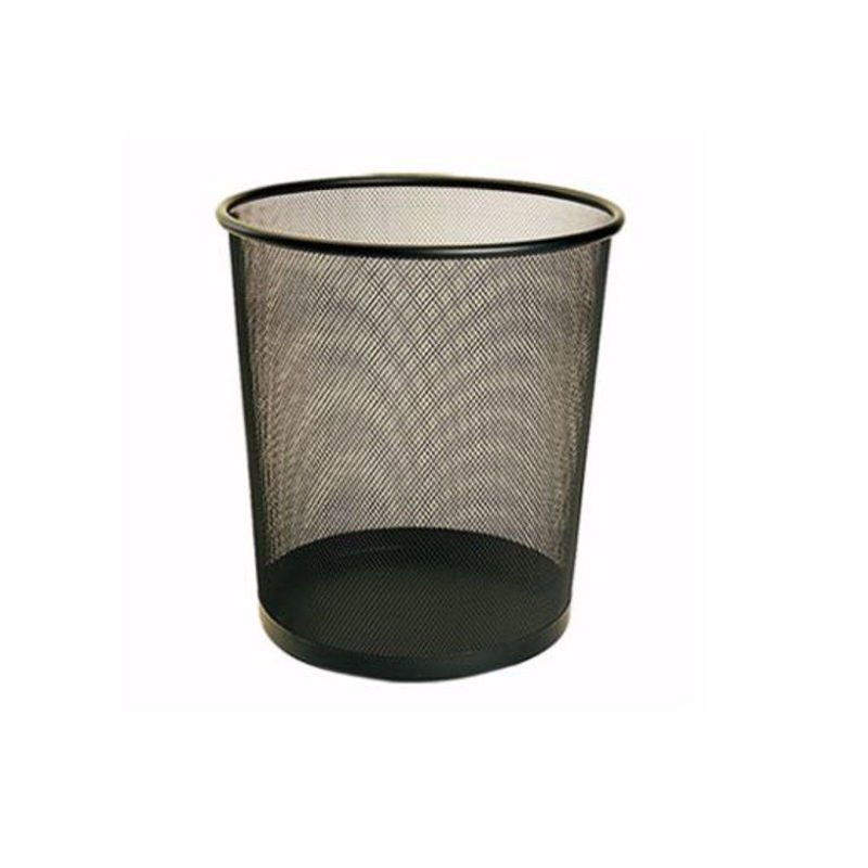 CESTO BASURA AZOR SABLON MALLA REDONDO GRIS