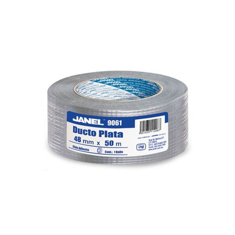 CINTA DUCTO JANEL 48MMX50MT PLATA