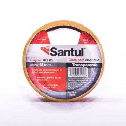 CINTA EMPAQUE SANTUL 48MMX40M TRANS