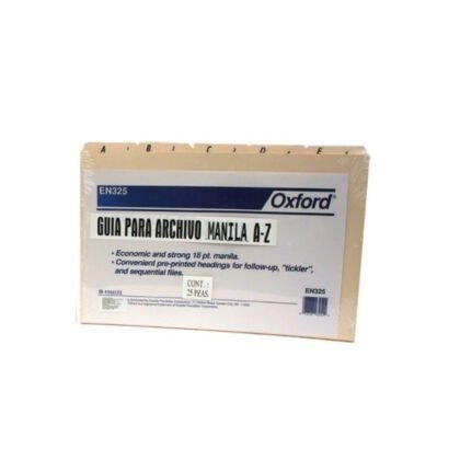 GUIAS PARA ARCHIVO OXFORD CARTA A-Z MANILA