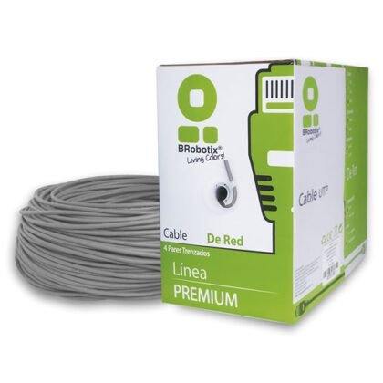 BOBINA BROBOTIX CAT 5E CCA UTP 305M GRIS