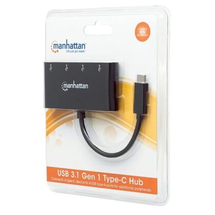 HUB USB MANHATTAN TIPO C V3.1 4 PUERTOS