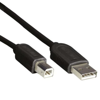 CABLE USB MANHATTAN A-B V1.1, 1.8M NEGRO