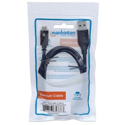 CABLE USB TIPO C, A-C M-M V3.1 MANHATTAN