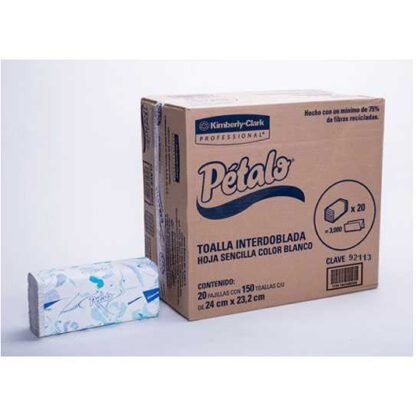 TOALLA MANOS INT PETALO 92113 CON 20 PZ