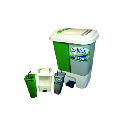 CESTO BASURA AZOR SABLON 8524 PEDAL 17L VD/GR