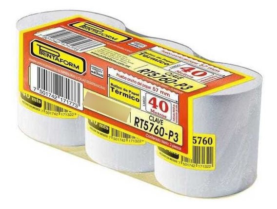 ROLLO DE PAEL TERMICO PRINTAFORM RT5760 57MMX54M