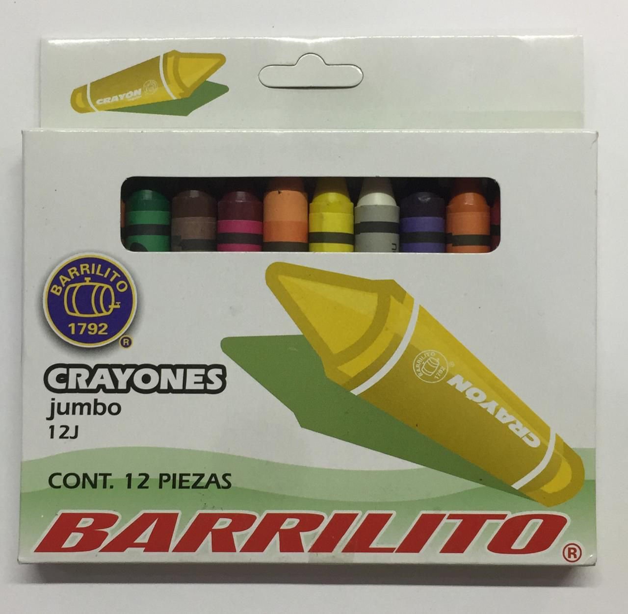 CRAYONES BARRILITO TRIANGULARES CON 12 PZS