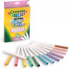 PLUMONES SUPER TIPS CRAYOLA CON 12 PASTEL