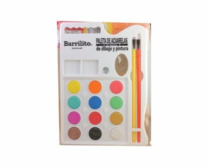 ACUARELA BARRILITO ESCOLAR C/12 COLORES