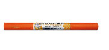PLASTICO ADHERIBLE TRANSFER 35CMX2MT NARANJA