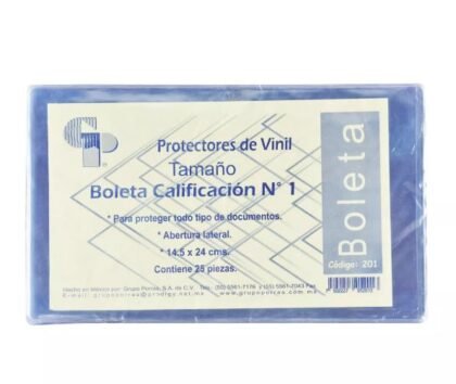 PROTECTOR VINIL PORRAS BOLETA 10 14.5X25