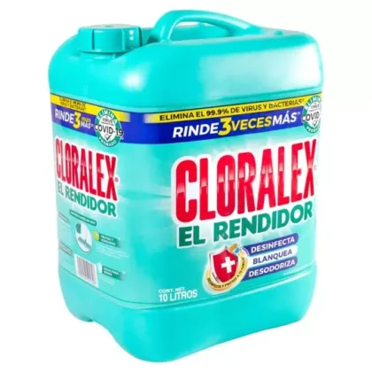 CLORO BLANQUEADOR CLORALEX DE 10 L.